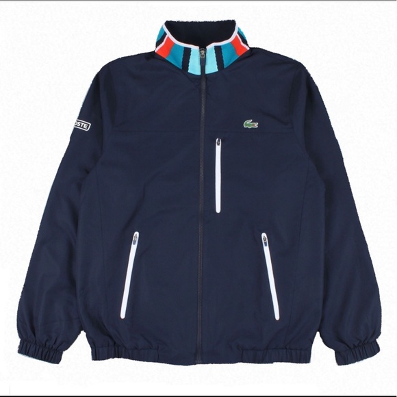 lacoste zip up track top